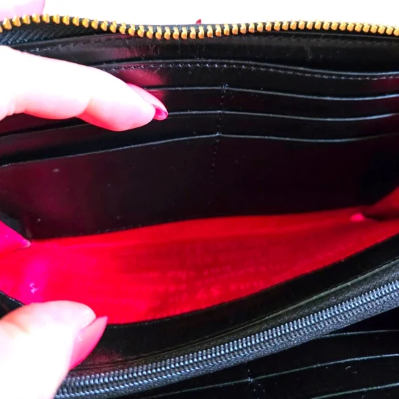 Kate Spade Signature Spade Lacey Wallet - Black/ Cream/Red (Style PWRU2968) - Picture 13 of 16